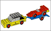 Lego set 650: Car with trailer and racing car